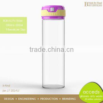 500ml New Drink Bottle With Colored Silicone Cap