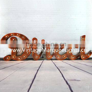 Shop Front Vintage Metal Lighting LED Letters Waterproof and Long Working Life photo-2