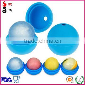 Eco-friendly silicone round ice cube trays ice mold