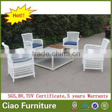 Modern Garden Coffee Shop Furniture Rattan Table and Chair Set photo-2
