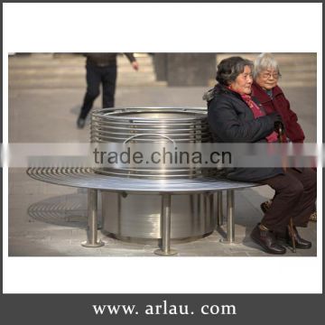 Outdoor Park metal stainless steel chair planter