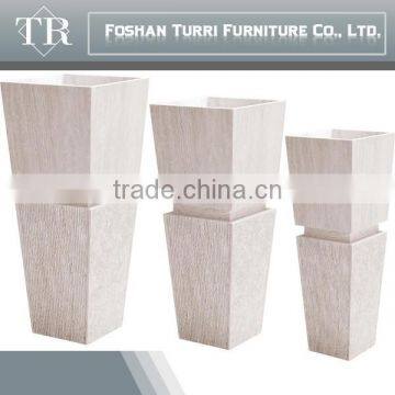 2014 hot sale white travertine marble indoor decoration flower stand