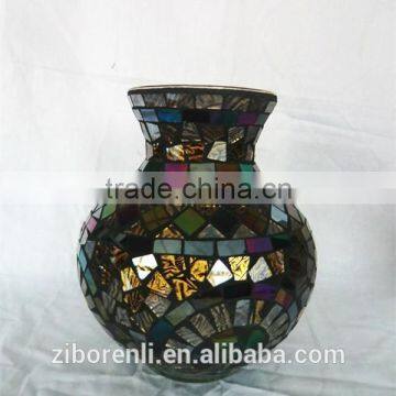 Egypt Style Mirrored Mosaic Antique Murano Vases photo-3