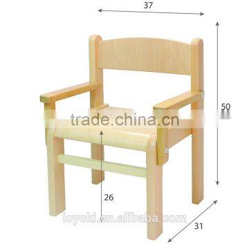 Children's Furniture Solid Beech Wood Child Chair Children's Chairs With Armrests Natural Varnish Kid Chair photo-4