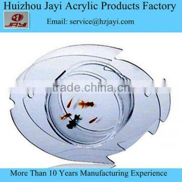 Acrylic material tank and vase clear glass fish shaped bowl