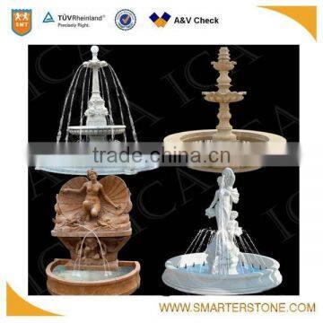 Marble stone angel water fountains for center plaza