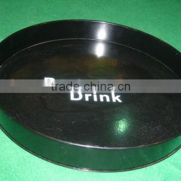 Multifunctional Pet Food Tray/ Round Metal Party Serving Tray/ Beer Holder/ Party Tray