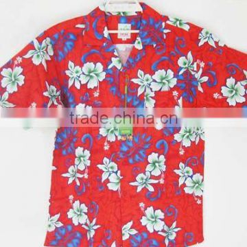 printed polyester short sleeve dress shirts