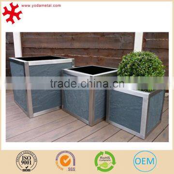 Square stainless steel large garden outdoor flowerpot stand