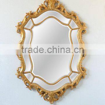 Medieval Reproduction Furniture Sets Wood Veneer Top Console Table With Wall Mirror photo-4