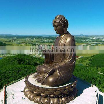 Buddhism Theme Antique Large Bronze Sitting Buddha Statue for Sale photo-4