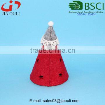 New Design Christmas Decoration With LED Non-woven Fabric Santa Claus Doll photo-3