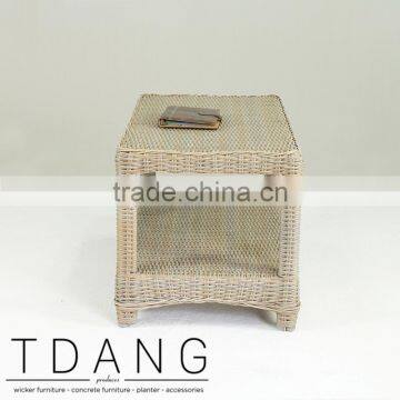 Driago Brown Wicker Table - Outdoor Wicker Table photo-2