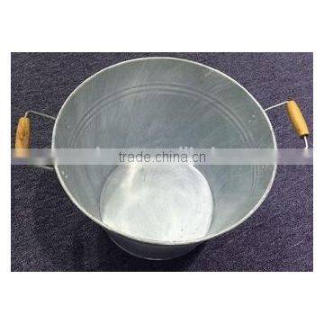 Bucket (White Washing With Wooden Handle) Big Size ,MSO-172 photo-2