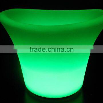 high quality led plastic led flower pots, colorful led ice bucket