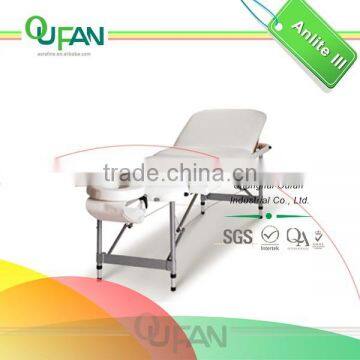 White Leather Aluminum Legs Folding Tables