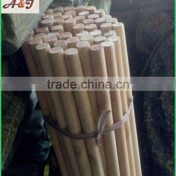 Natural Wooden Broom Stick One End Flat One End Dome photo-3