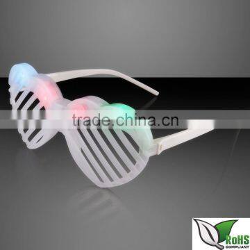 Party Sunglass Assorted-flashing LED Shutter glasses,star shape LED sunglasses from Dongguan ICTI factory
