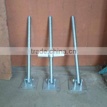 Scaffolding parts Leveling Jack with Swivel Base Plate