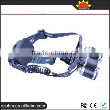 RJ-5000 4 Mode 3*XM-L2 LED 1800Lumens Best Rechargeable High Power LED Headlamp photo-5