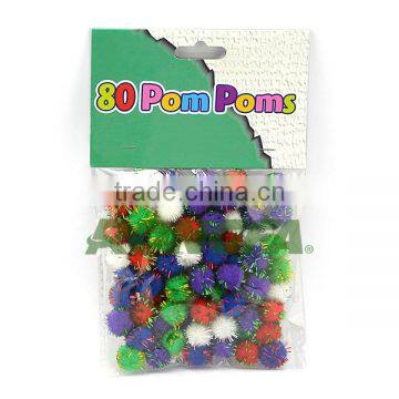 1 / 2'' Art and Craft Decoration Accessories Mixed Color Craft Pom Poms