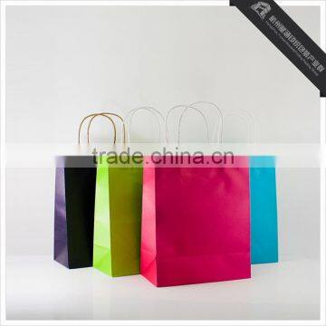 Pure Colored Custom High Quality Kraft Paper Bag photo-6