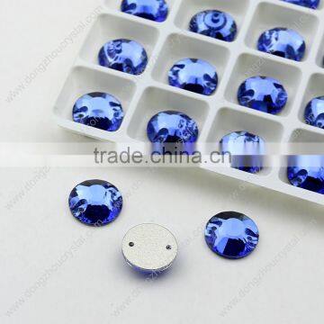 Widely used colorful round crystal sew on stones,sewing crystals on dress/jewelry/shoes/bags