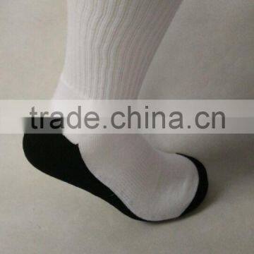 White Blank Polyester Socks With Black Bottom for Sublimation photo-2