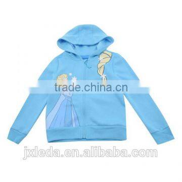 Soft fleece zip print hoodie baby girls, infant wear wholesale export, babies wear suppliers