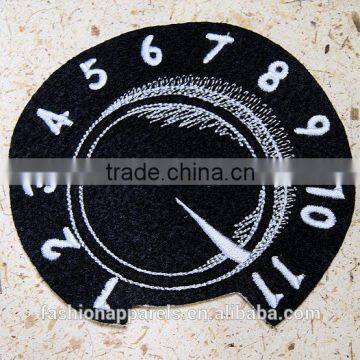 Custom High Quality Embroidered Personality Clock Patch for Clothes Embroidery Patch Made in China Choose Size/color photo-3