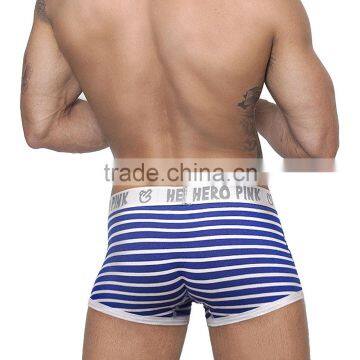 Stripe Cotton Custom Waistband Logo for Men Underwear Wholesale photo-3