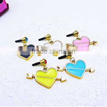 OEM Fashion 2d/3d Heart Cell Phone Earphone Anti Dust Plug for Iphone/Samsung/htc/ipad photo-3