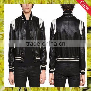 Wholesale fashion OEM service cool style high quality garment manufacturer pu men leather jacket men leather motorcycle jacket