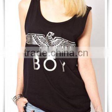 girl new fashion sublimation printing sleeveless t-shirt