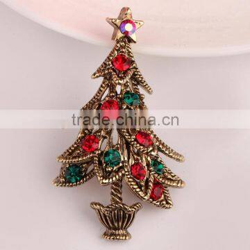 Zm53213a 2017 Cheap Christmas Ornaments Christmas Tree Brooch Wholesale photo-5