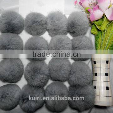 8cm Rex Rabbit Fur Ball/pom Poms Keychain DIY photo-6