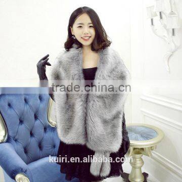 Women Fluffy Furry Shawl Scarf Wrap Stole Cape Shrug Faux Fur Luxury Sweet Bride Artificial Fur Winter Warm photo-3