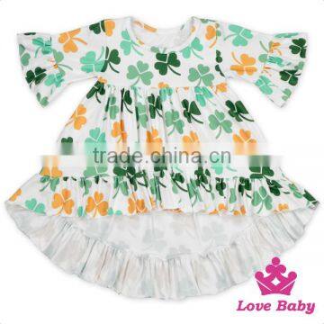 2017 New Children Clothing Dress Short Front Long Back New Model Girl Dress Kids Frock Designs photo-3