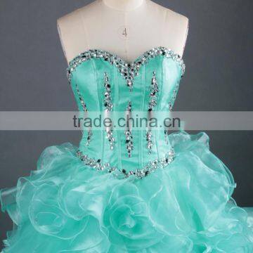 Beaded Sweetheart Ball Gown Evening Dress photo-5