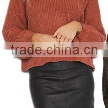 EY0853S 2016 Women Autumn Winter Long Sleeve Knitted Halter Pullover Sweater