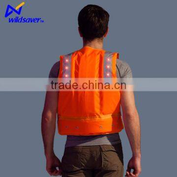 LED Flashing Orange Pool Boating Swimming Surfing Adult Life Vest photo-4