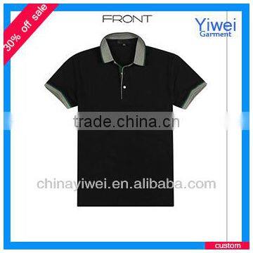 Black 100 percent cotton polo shirts cheap high quality polo shirt