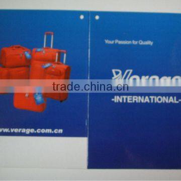 manufacturing! printing paper luggage tag