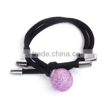 Plastic Hair Ties Ball Purple