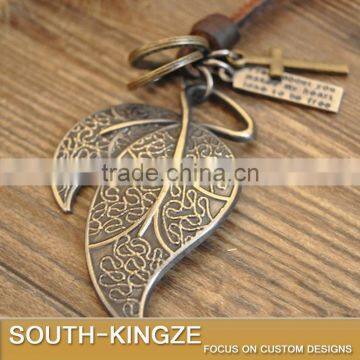 Guiene Leather Bronze Leaf Pendant photo-3