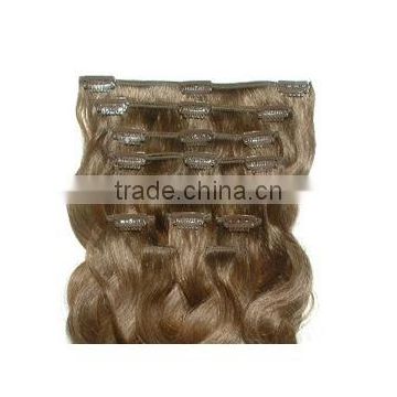 Wavy clips on hair extension Chinese factory