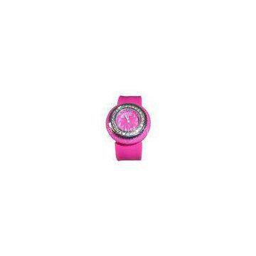 Precise quartz movement  Rose Diamond Silicone Jelly Watch, Slap Watch