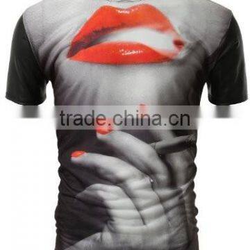 Shketch printing Women T shirt /new sublimation printing/dye sublimation printed