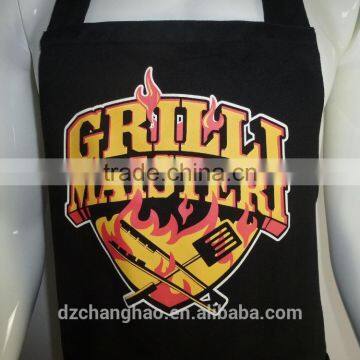 BBQ APRON BLACK PRINTED APRON KITCHEN APRON photo-2