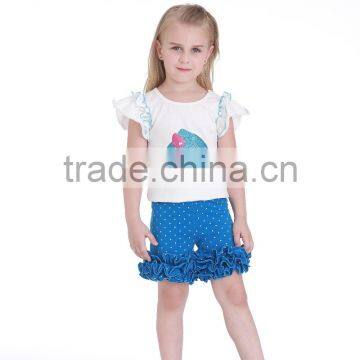 Wholesale Blank Baby Clothes Toddler Summer Pants Girls Icing Ruffle Shorts photo-6
